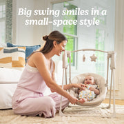 Graco SAP_2233074 Slim Spaces Compact Baby Swing with Adjustable Height, Multiple Swing Speeds