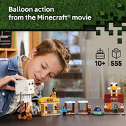 LEGO Minecraft The Ghast Balloon Village Attack Building Set 555 Pieces Multicolor 21273