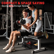 GIKPAL SP0357_01_7 50lb (25lb x 2) 5 in 1 Adjustable Dumbbells, Black + Red (Round Shape)