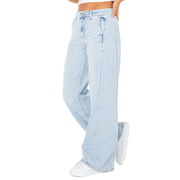Celebrity Pink Wide Leg Trouser Pocket Jean, Light Wash, 1