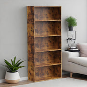 CONCETTA WMCON-SG 5 Shelf Bookcase with Adjustable Shelves Rust 53 Inch