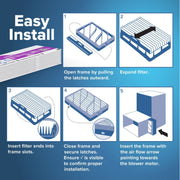 Filtrete Refillable Air Filter 20x25x4, MPR 1550, MERV 12, Electrostatic Polypropylene, 2 Pack, RF2003-4-2P-EC