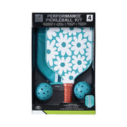 4 Piece Performance Pickleball Set, Blue Floral