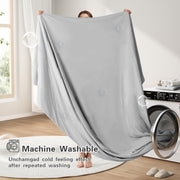 SORMAG Cooling Comforter King Size, Double-Sided Cooling Blanket, Lightweight Silk Smooth Fabric, Grey, 104x90 in