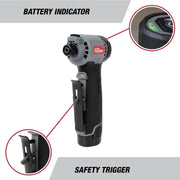 Hyper Tough 80070 Max Brushless 12V 1/4-inch Cordless Die Grinder with 1.5AH Lithium-Ion Battery and Charger