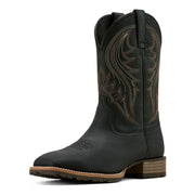 Ariat Hybrid Rancher Western Boots, Waterproof Full-Grain Leather, Slip Resistant, Square Toe, Jasper Black, Size 10, 10061277