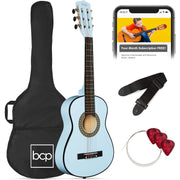 Best Choice Products Kids Acoustic Guitar Beginner Starter Kit, 30in, Blueburst, Carrying Case, Strap, Extra Strings, Picks, SKY10887