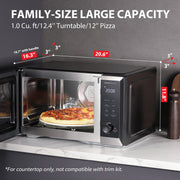Toshiba Master Series 7-in-1 Countertop Microwave Oven Air Fryer Combo, Inverter, Convection, Broil, Humidity Sensor, 1.0 cu.ft, 1000W, Black Stainless Steel ML2-TC10SAIT(BS)
