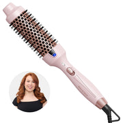 Wavytalk 1.5 Inch Thermal Hair Brush, Negative Ion Technology, Ceramic Barrel, Dual Heat Settings, Pink