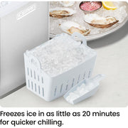 Iceman Pebble Countertop Nugget Ice Maker, Stainless Steel, 2.4lb Capacity, 33lb Daily Output, LED Indicator, Self-Cleaning, RJ56-PB18-SS