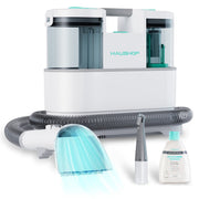 HAUSHOF Portable Carpet Spot and Upholstery Cleaner, 12Kpa Suction, Dual-Tank System, Lightweight 8.5 lb, Includes Cleaning Solution and Measuring Cup, HH23110AE