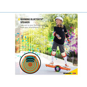 Swagtron Z88 Electric Skateboard 7 mph And 3-Mile Range LED Wheels With Bluetooth Speaker, Black