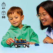 LEGO City Motorcycle Transporter Building Toy with Flatbed Truck, 2 Motorcycles, and 2 Racer Minifigures, Ages 4+, 60491