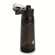 TAL Tritan Jolt Kids Water Bottle, 16 fl oz, Black, Wide Mouth, Push Button Lid, WM2664R