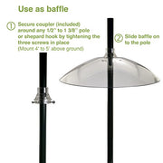Audubon NACLBAF16 Clear Squirrel Baffle, 16-Inch