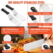Cshidworld 30-Piece BBQ Grill Accessories Kit, Stainless Steel Barbecue Utensils with Heat-Resistant Handles and Carrying Bag