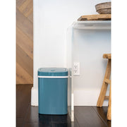 Nine Stars WM-DZT-12-5SB Touchless Trash Can 3.2 Gallon Plastic Steel Blue