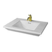 KOHLER K-2269-1-0 Memoirs Bathroom Sink with Stately Design and Single-Hole Faucet Drilling, White