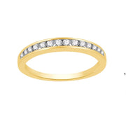 Brilliance Fine Jewelry Women's 1/4 CTW Lab Grown Diamond Wedding Anniversary Ring, 10K Yellow Gold