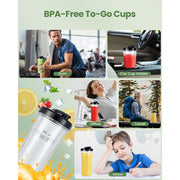 Vewior B5 1200W Smoothie Blender for Shakes and Smoothies, Kitchen Personal Blenders and Grinder Combo, Silver