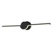 Justice Design Semicirculo 24in LED Linear Wall Vanity Light, Matte Black, Dimmable, Modern Style, NSH-9085-MBLK