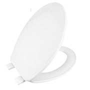 Clorox 59012 Antimicrobial Elongated Beveled Plastic Toilet Seat with Easy-Off Hinges