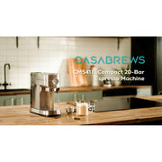 Casabrews Espresso Machine CM5418, 20-Bar Pressure, PID Temperature Control, Pressure Gauge, Pre-Infusion, Steam Wand, Stainless Steel, Pastel Green