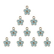 32640464-05 JOHN BEAD SWEET PETITE CHARM SM FLOWER BLUE 10PC