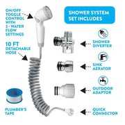 Rinse Ace 94591 3-in-1 Quick Connect Dog and Pet Shower Sprayer
