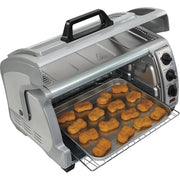 Hamilton Beach 31127 Easy Reach Toaster Oven with Roll-Top Door, Silver