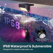 Linkind Smart Solar Pool Lights, RGBW LED, Dual-Zone App Control, IP68 Waterproof, Solar Powered, 2-Pack for Inground and Above Ground Pools, SPOL5