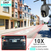 SOLIOM S600-C10X 5MP Outdoor Security Camera with 10X Optical Zoom, Gray