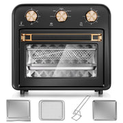 TINANA 5-in-1 Air Fryer Toaster Oven Countertop, 1300W, 17 Qt, Stainless Steel, 4-Slice Capacity