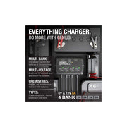 Noco GENIUS2X4 Fully-Automatic Smart Charger, 6V and 12V Battery Charger 4-Bank 8-Amp (2-Amp Per Bank)