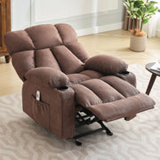 JONPONY XL-1273 Manual Recliner Chair with Heat Therapy and Massage Function, Brown