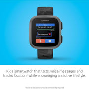 Garmin XXXX Bounce Kids Smartwatch, Two-Way Text and Voice Messaging, Location Tracking, Black Camo