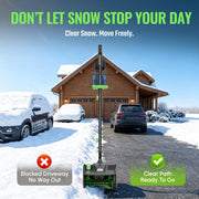 WORKPROX 20V Brushless Cordless Electric Snow Shovel, 12-Inch Clearing Width, 4.0Ah Battery, Lightweight Snow Thrower, WX125469AW