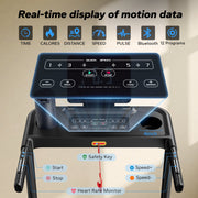 MERACH Folding Treadmill with 2.5HP Motor, 7.5 MPH Speed, 15% Auto Incline, Shock-Absorbing Belt, Black