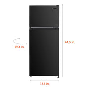 Magic Chef Compact Refrigerator with 4.5 Cu. Ft. Capacity, Separate Freezer Compartment, Reversible Door, Energy Star Qualified, Black, HMDR45B