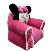 Disney WK321110 Minnie Mouse Kids Figural Bean Bag Chair with Sherpa Trimming, Multi-color