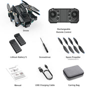 Wefone CS15 Foldable Drones with HD Camera for Kids 8-12, Black