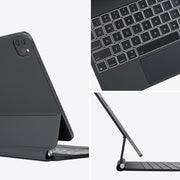 INI Magic Keyboard Case for iPad Air 11 inch M3 M2, iPad Pro 11 inch, Magnetic Attachment, Multi-Touch Trackpad, Backlit Keyboard