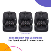 Cosco Kids Easy Elite Slim All-in-One Convertible Car Seat, Grey Glyphs, Lightweight, 5-Point Harness, Machine-Washable Seat Pad