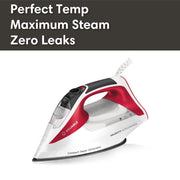 Reliable Velocity 270IR Steam Iron, Auto Control, Patented Dual-Chamber Steam System, Scratch-Resistant Anodized Aluminum Soleplate, 8 Heat Settings, Sensor Touch Technology, 1800W