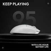 Logitech 910-006636 G PRO X SUPERLIGHT 2 LIGHTSPEED Lightweight Wireless Optical HERO 2 Sensor 44 000 DPI Gaming Mouse, Off-White