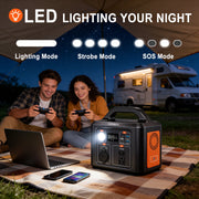 YSWHSTA Portable Power Station, 288Wh LiFePO4 Battery, 300W Electric Solar Generator, 9 Outputs, Compact Lightweight, P303