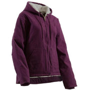 Berne WHJ43PLMR560 Sherpa-Lined Softstone Duck Hooded Jacket for Ladies, 3XL, Plum