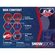 K & K Automotive Snow Socks for Tires, XX-Large