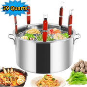 IAJXWI Pasta Cooker Insert Set, Stainless Steel, 5 Strainer Baskets, Multipurpose Kitchen Tool for Noodles, Dumplings, Vegetables, Silver