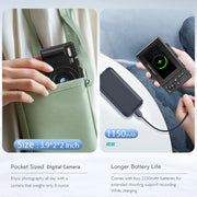 XLURC W08B-1-5K 5K Digital Camera for Photography with Wifi, 75MP, Black